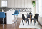 Tintori Dining Chair - Set of 2 - Black Wood, Charcoal Fabric