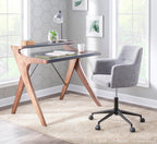 Archer Desk - Walnut Wood, Grey Wood
