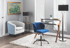 Archer Desk - Walnut Wood, Grey Wood
