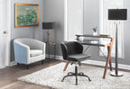 Archer Desk - Walnut Wood, Grey Wood
