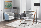 Archer Desk - Walnut Wood, Grey Wood