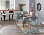 Cecina 24'' Fixed-Height Counter Stool - Set of 2 - Mahogany Wood, White PU, Chrome