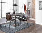Dakota Dining Table - Antique Metal, Espresso Bamboo