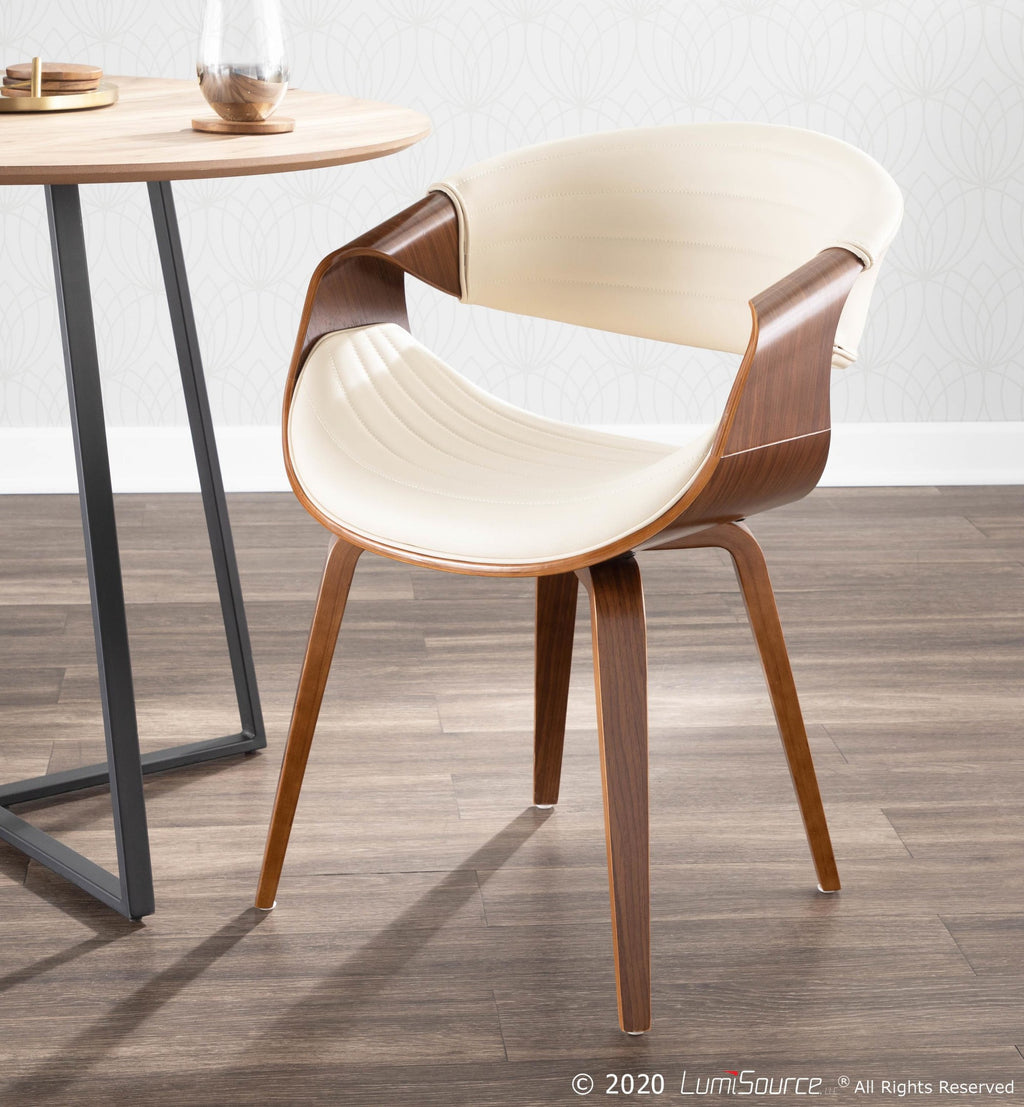 Symphony Chair - Walnut Wood, Cream PU