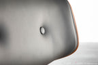 Lombardi Adjustable Barstool - Black Metal, Walnut Wood, Grey PU