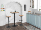 Dakota Bar Table - Black Metal, Bamboo