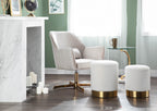 Diana Lounge Chair - Gold Metal, Champaign Velvet