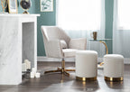 Diana Lounge Chair - Gold Metal, Champaign Velvet