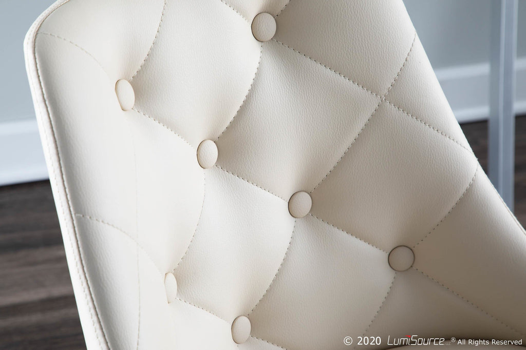 Giovanni Chair - Walnut Wood, Ivory Cream PU
