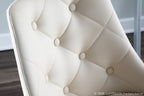 Giovanni Chair - Walnut Wood, Ivory Cream PU
