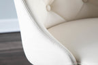 Giovanni Chair - Walnut Wood, Ivory Cream PU