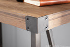Gia Counter Table - Antique Metal, Brown Bamboo