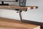 Gia Counter Table - Antique Metal, Brown Bamboo