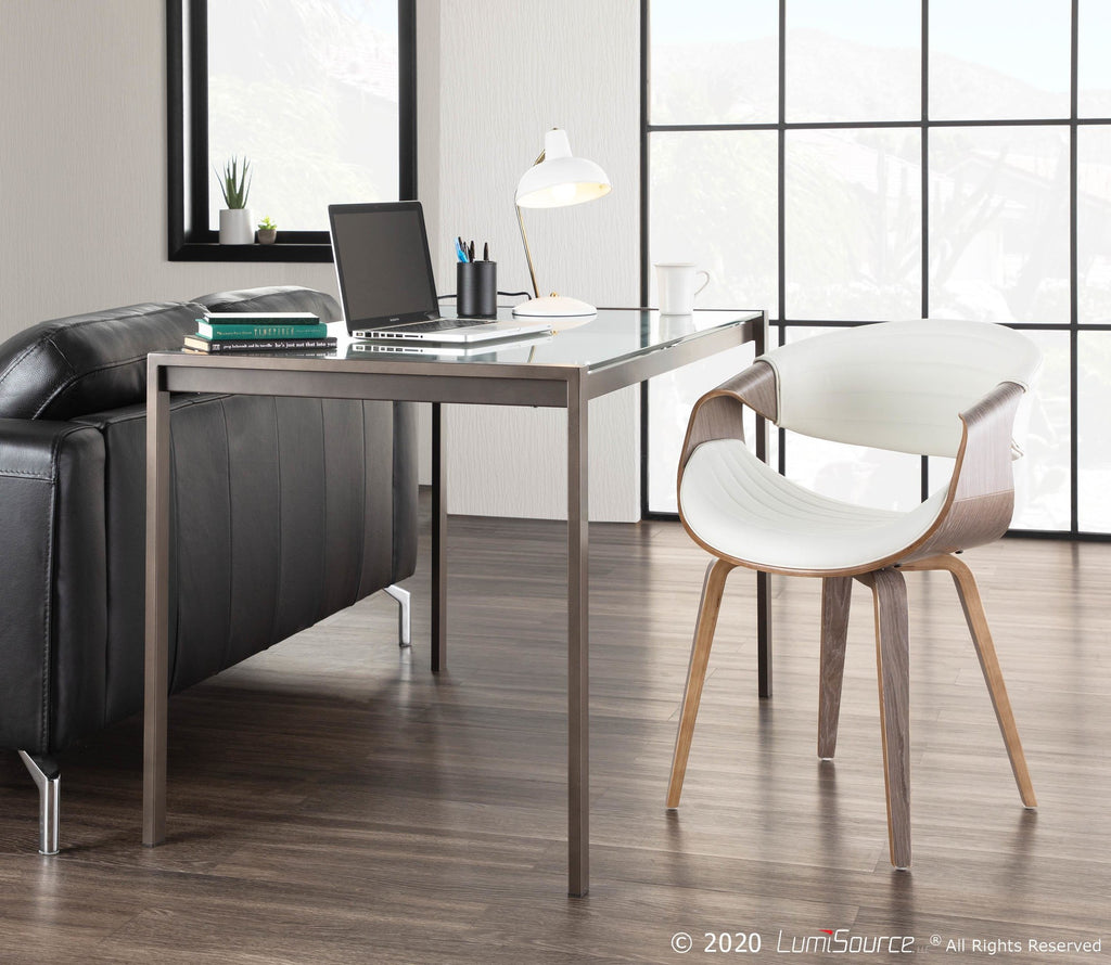 Symphony Chair - Light Grey Wood, White PU