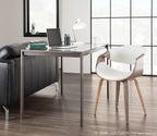 Symphony Chair - Light Grey Wood, White PU