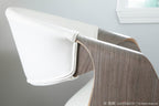 Symphony Chair - Light Grey Wood, White PU