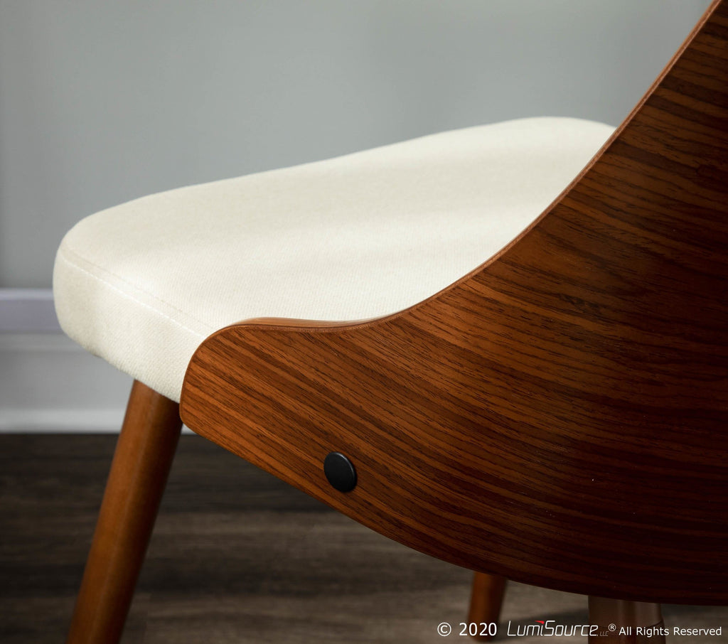 Anabelle Chair - Walnut Wood, Cream Fabric