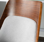 Anabelle Chair - Walnut Wood, Grey Fabric
