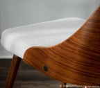 Anabelle Chair - Walnut Wood, Grey Fabric