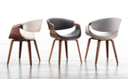 Symphony Chair - Walnut Wood, Cream PU