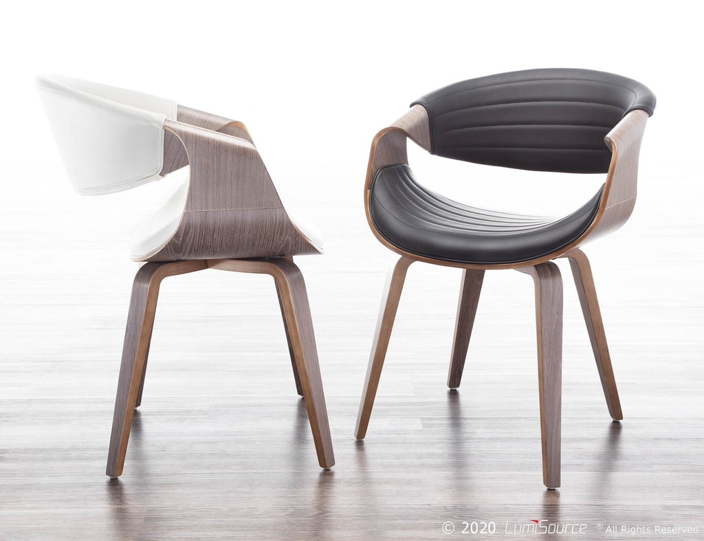 Symphony Chair - Light Grey Wood, White PU