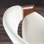 Curvo Chair - Walnut Wood, Cream Fabric