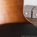 Bocello Chair - Walnut Bamboo, Black PU