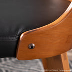Bocello Chair - Walnut Bamboo, Black PU