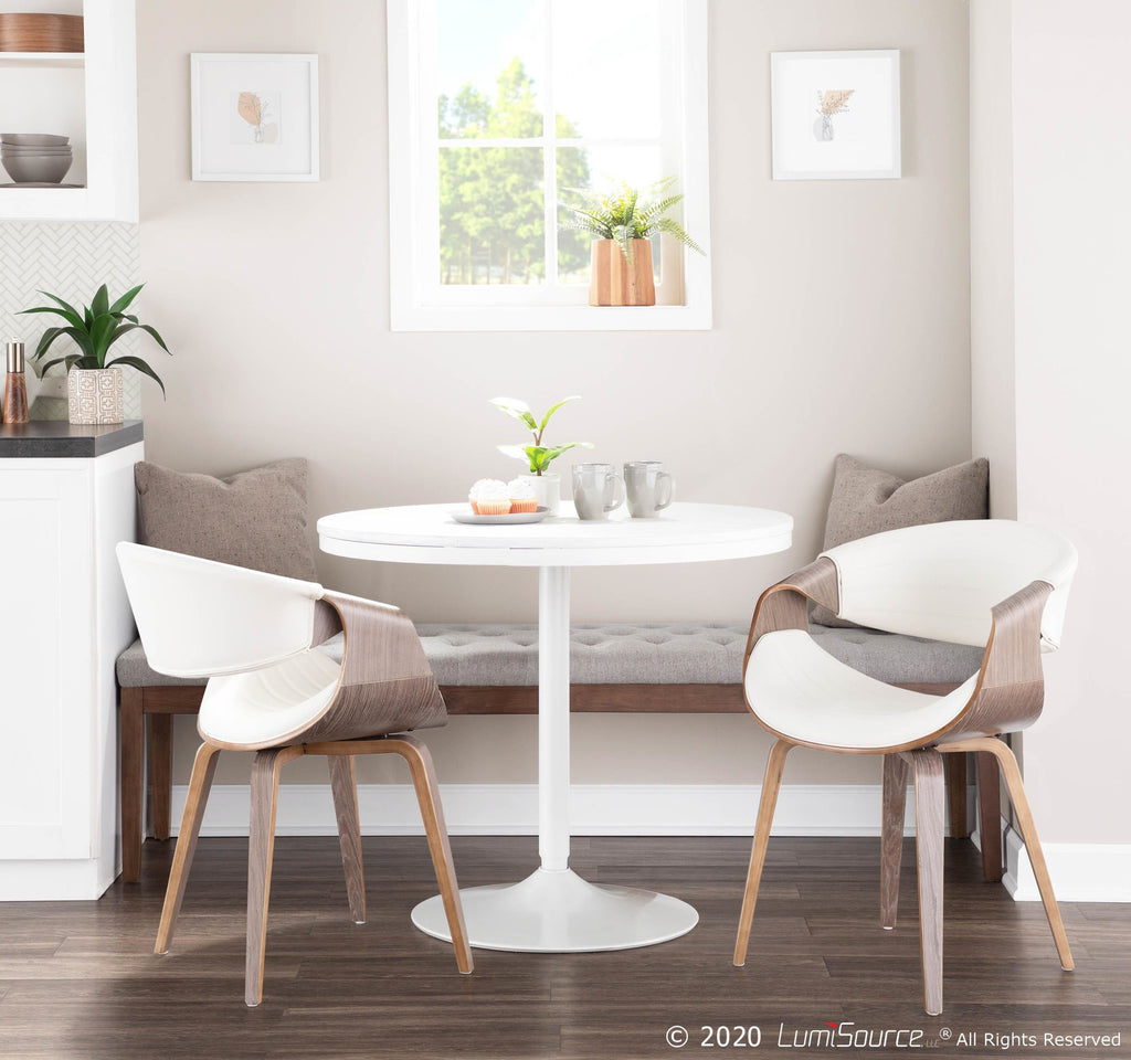 Symphony Chair - Light Grey Wood, White PU