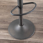 Dakota Adjustable Barstool - Antique Metal, Brown Wood-pressed Grain Bamboo