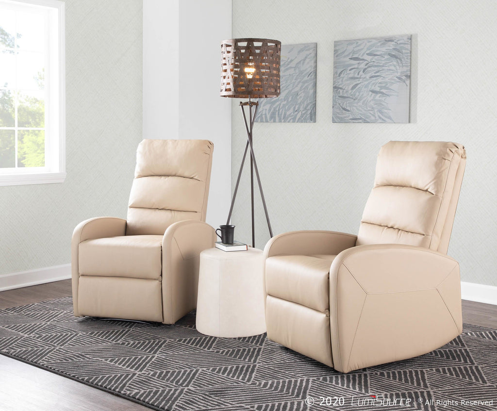 Dormi Recliner Chair - Beige PU