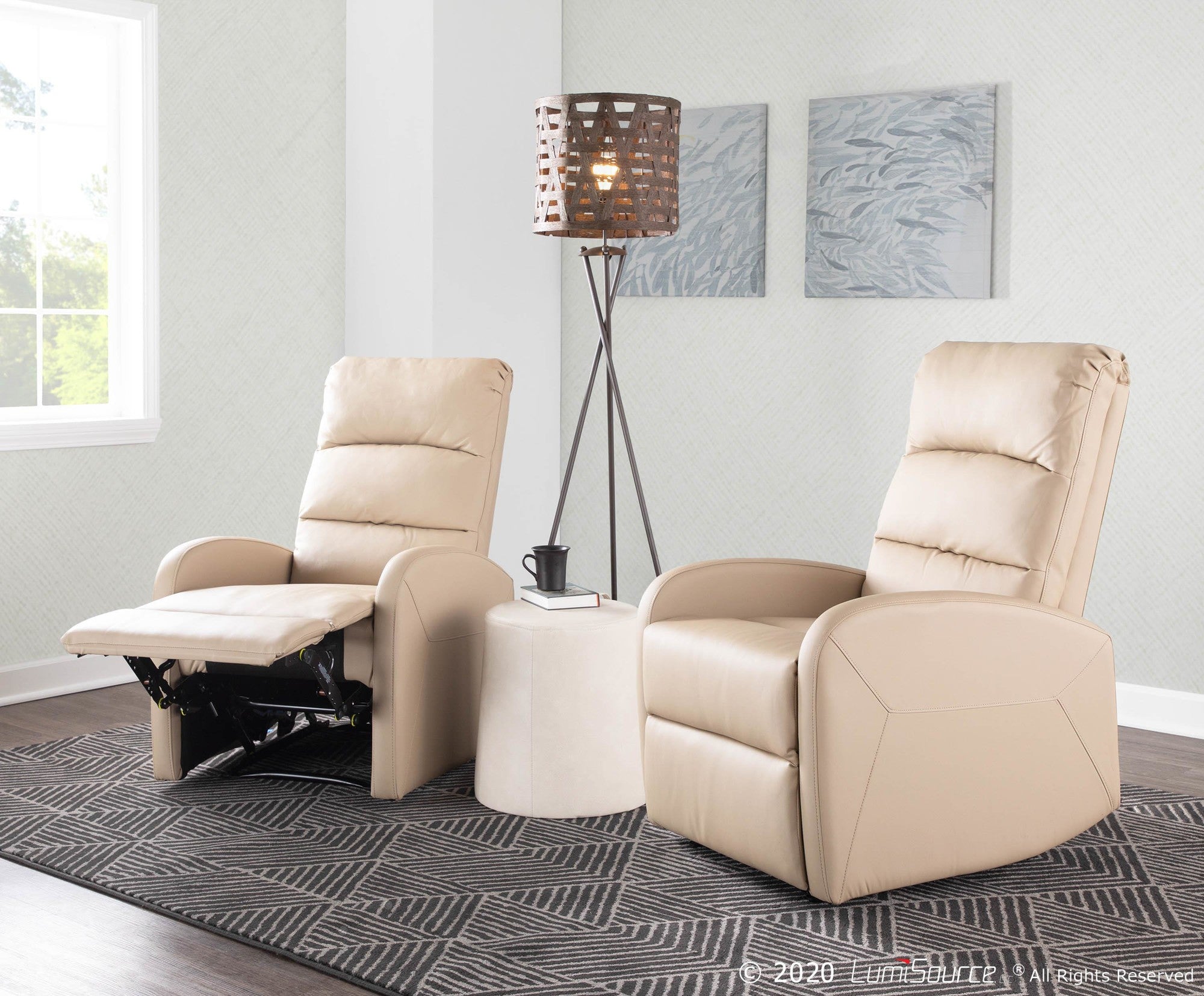 Dormi Recliner Chair - Beige PU