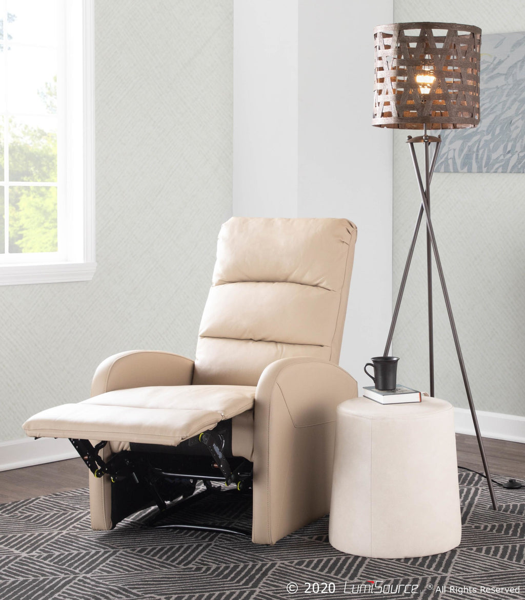 Dormi Recliner Chair - Beige PU