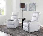 Dormi Recliner Chair - Light Grey/taupe PU