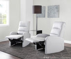 Dormi Recliner Chair - Light Grey/taupe PU