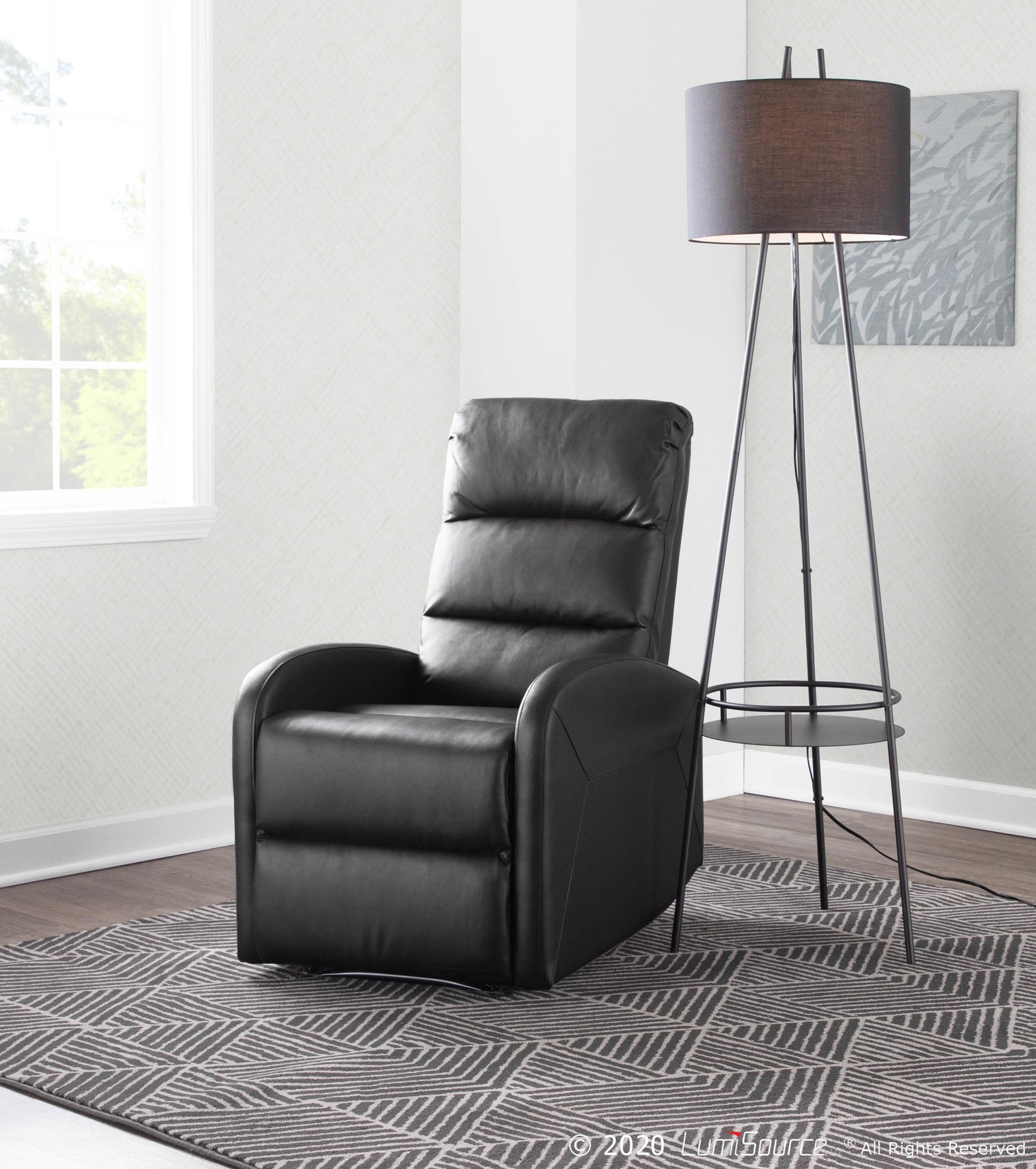 Dormi Recliner Chair - Black PU