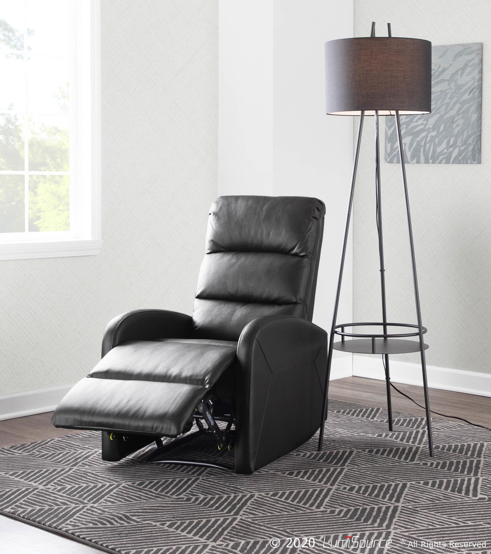 Dormi Recliner Chair - Black PU