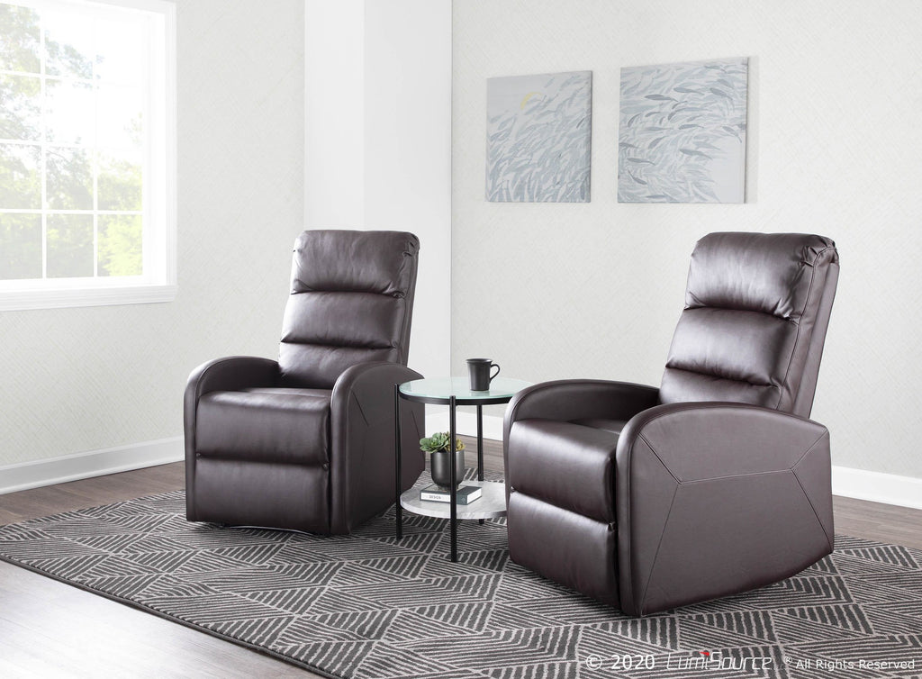 Dormi Recliner Chair - Brown PU