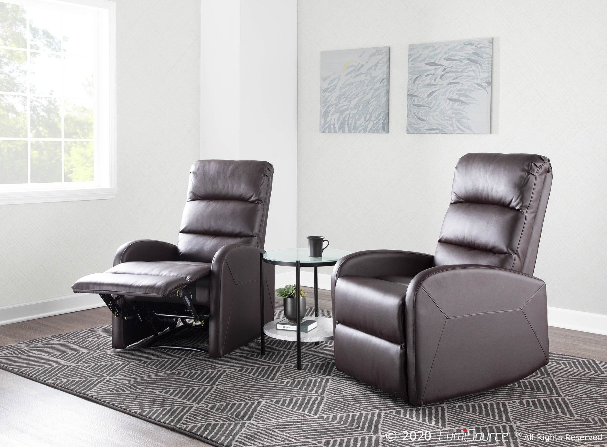 Dormi Recliner Chair - Brown PU