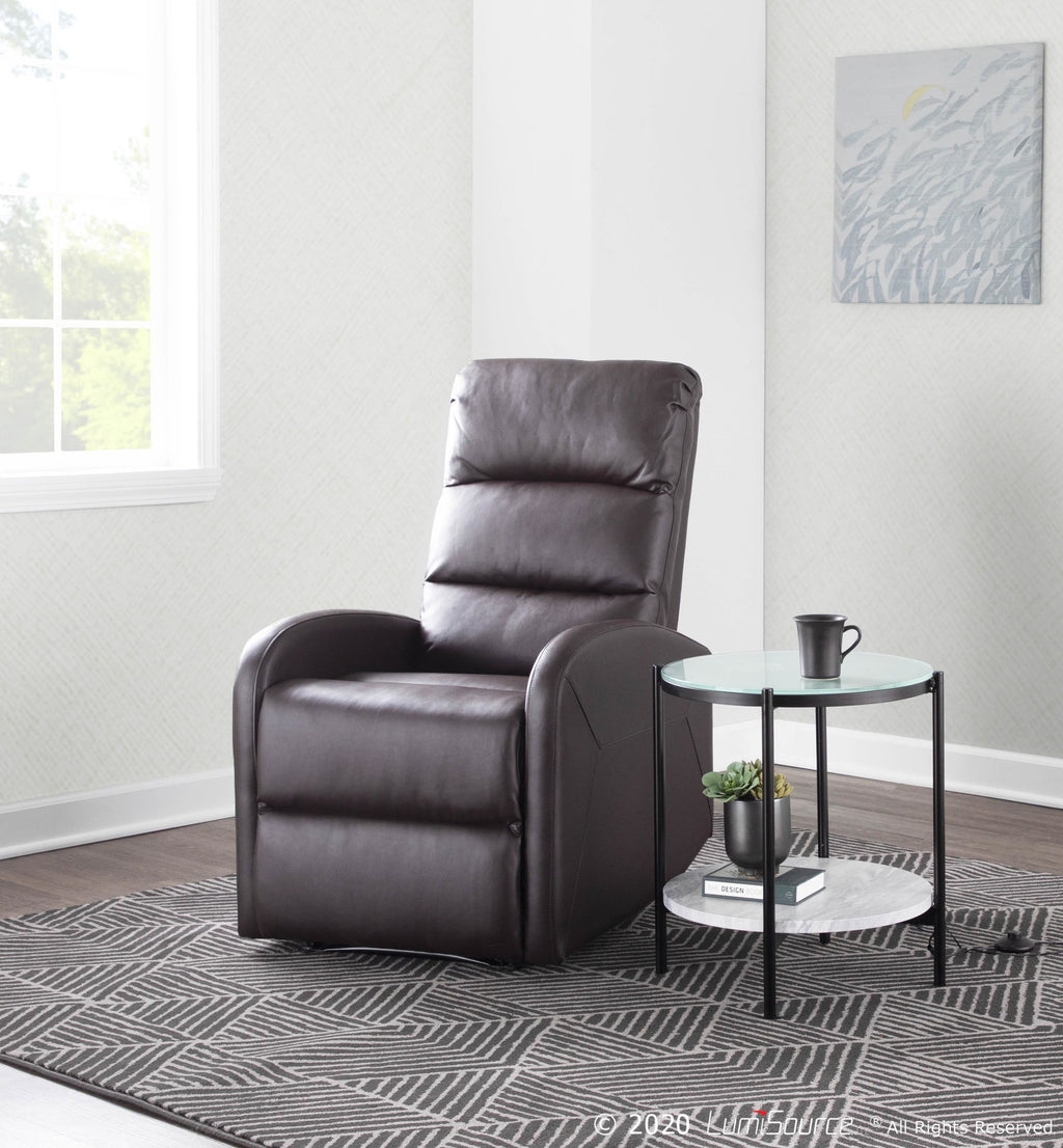 Dormi Recliner Chair - Brown PU