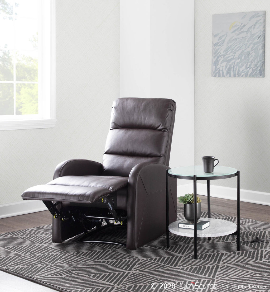 Dormi Recliner Chair - Brown PU
