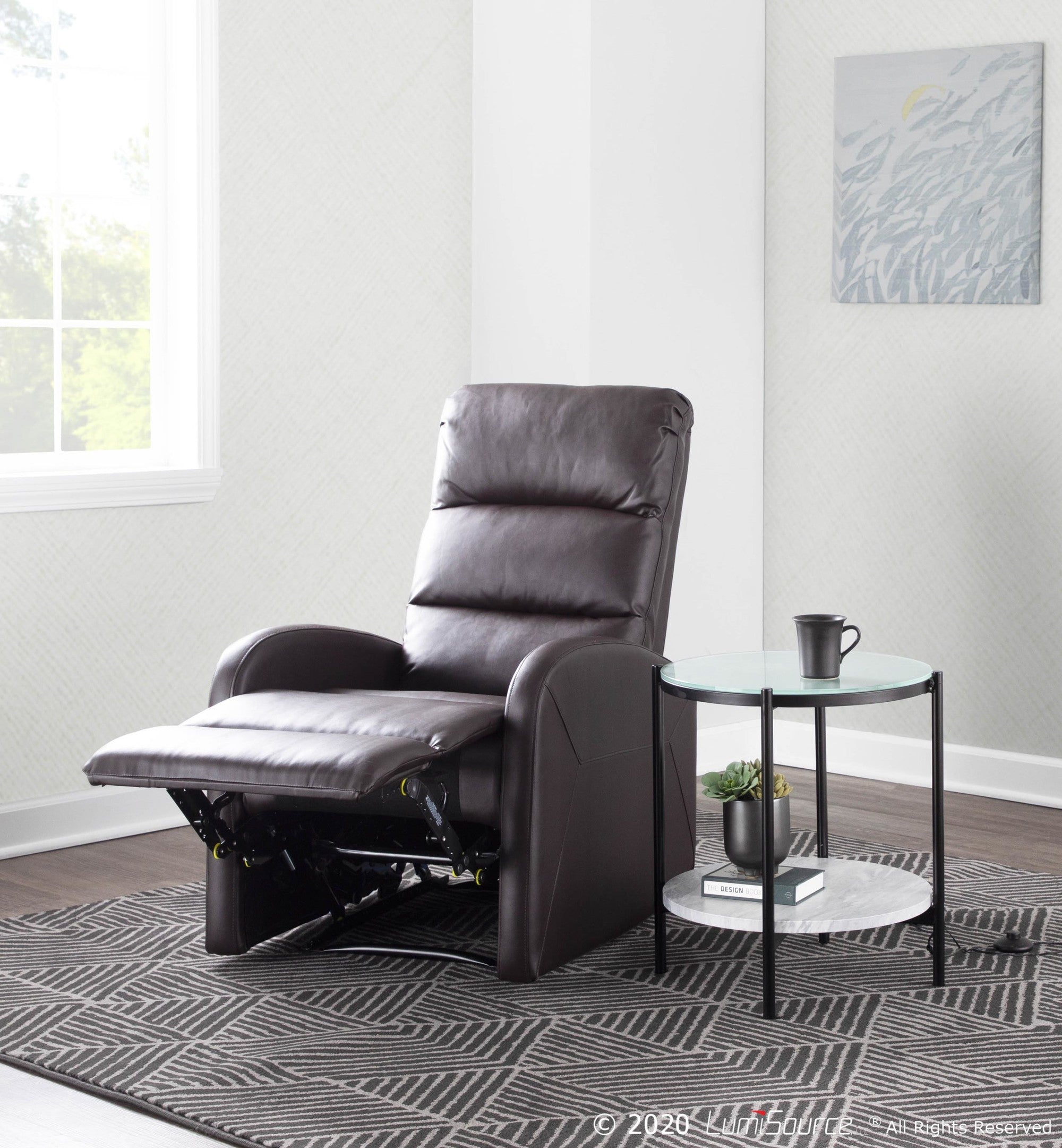 Dormi Recliner Chair - Brown PU