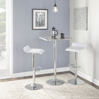 Bistro Square Bar Table - Silver Metal