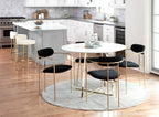 Demi Chair - Set of 2 - Gold Metal, Black Velvet