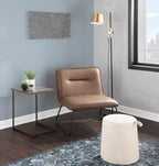Metric Floor Lamp - Black Metal, Antique Brass