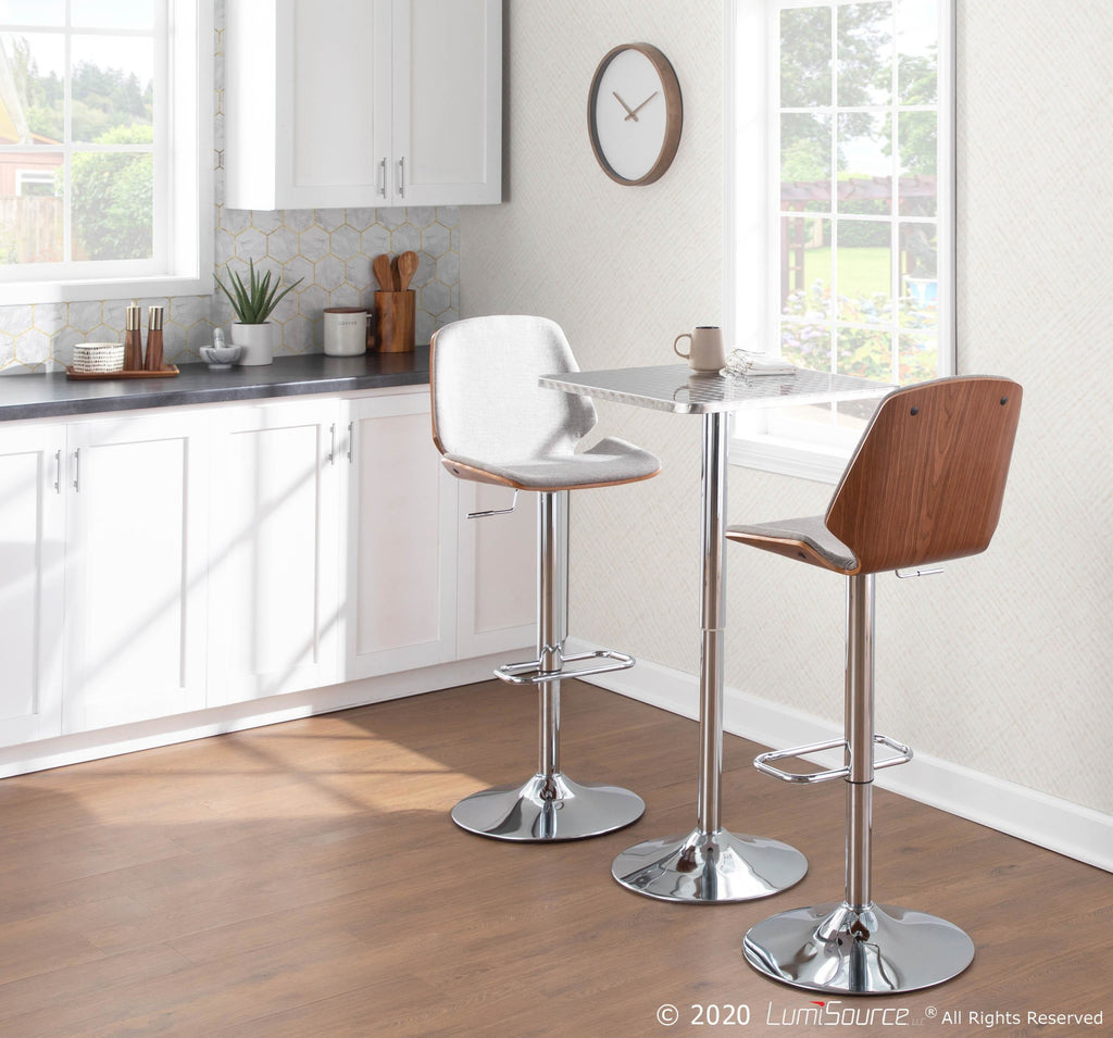 Bistro Square Bar Table - Silver Metal