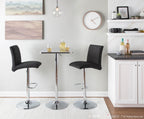 Bistro Square Bar Table - Silver Metal