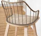 Winston 26" Fixed-Height Counter Stool - Whitewashed Wood, Antique Copper Metal
