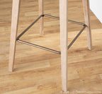 Winston 26" Fixed-Height Counter Stool - Whitewashed Wood, Antique Copper Metal