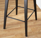 Winston 26" Fixed-Height Counter Stool - Black Wood, Black Metal